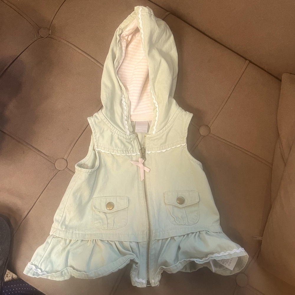 Mint Green Hooded Baby Vest